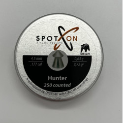 Кулі пневматичні SPOTON Hunter. Кал. 4,5 мм. Вага - 0.63 г. 250 шт/уп