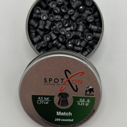 Кулі пневматичні SPOTON Match Кал. 4,5 мм. Вага - 0.6 г. 250 шт/уп