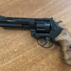 Револьвер флобера ZBROIA PROFI-4.5" (чорний / дерево)