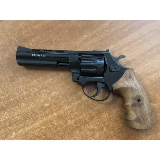 Револьвер флобера ZBROIA PROFI-4.5" (чорний / дерево)